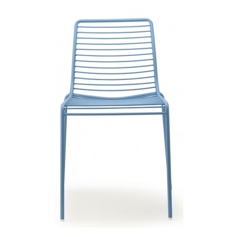 Summer art.2522 μεταλλική καρέκλα VZ - Zinc and matt light blue coated steel, embossed finish 52x57,5x80(47)cm