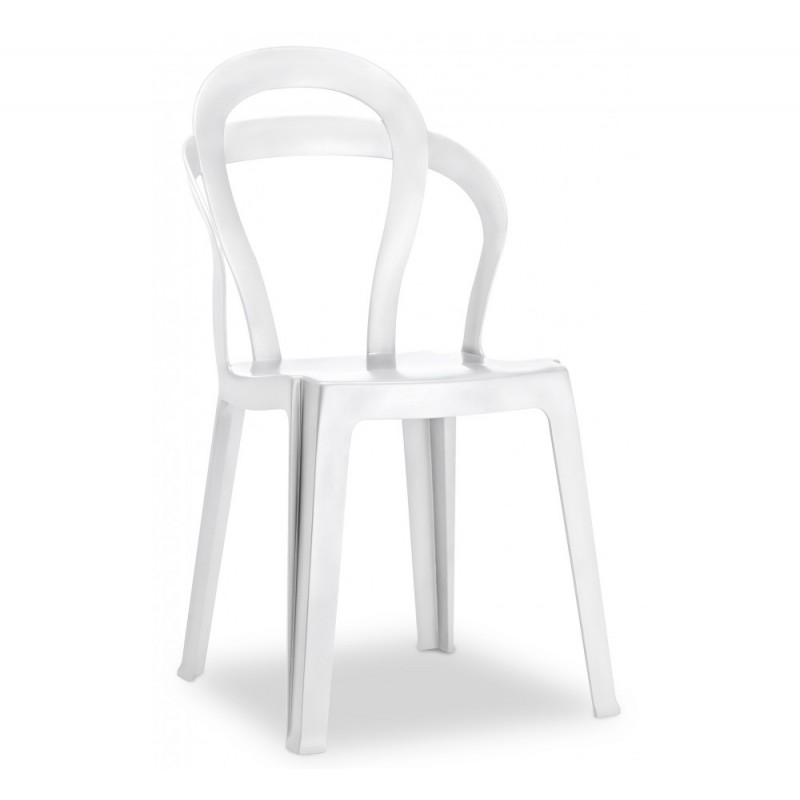 Titi art.2330 καρέκλα 310 - Glossy white 47x54x86(45)cm - λευκο χρώμα 