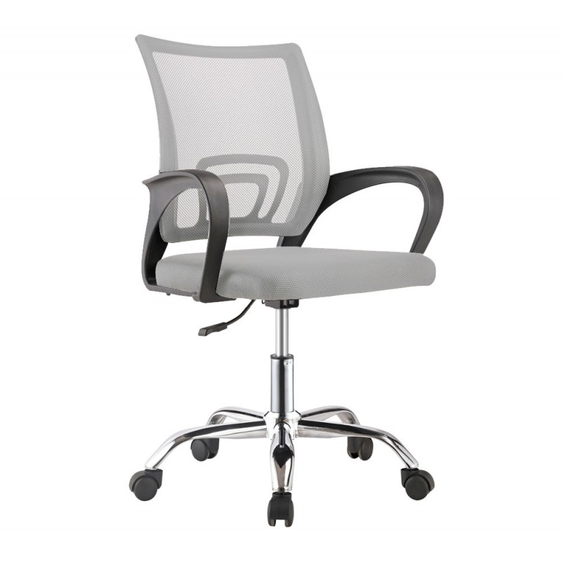 Ally πολυθρόνα γραφείου Ανοιχτό γκρι  ΗW16-2 48x60x95-105(60-70/45-55)cm