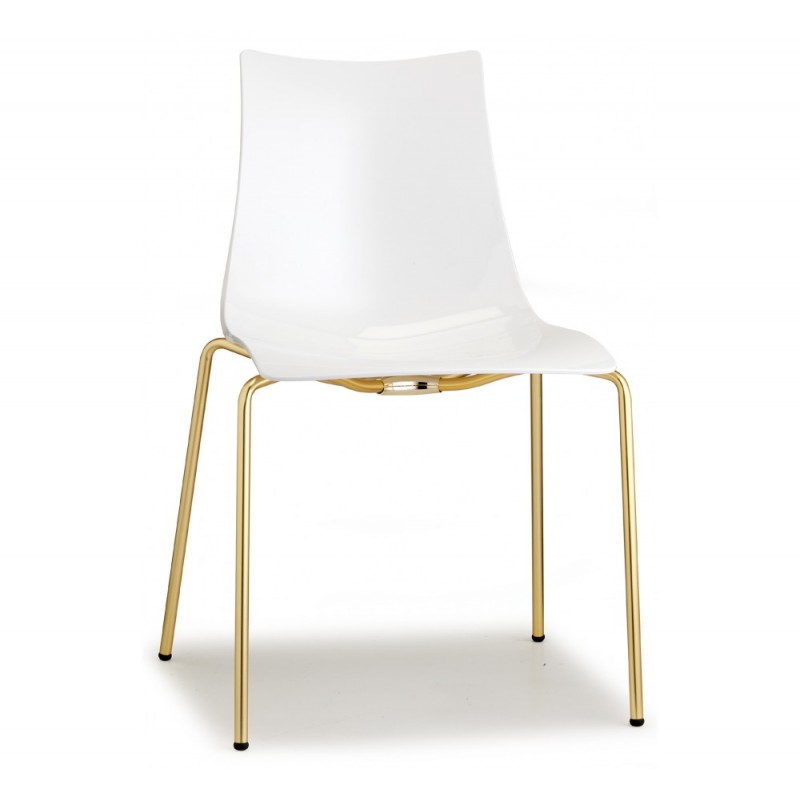 Zebra antishock art.2273 μεταλλική καρέκλα OS - Satin brass finish steel 54x52x81(46)cm