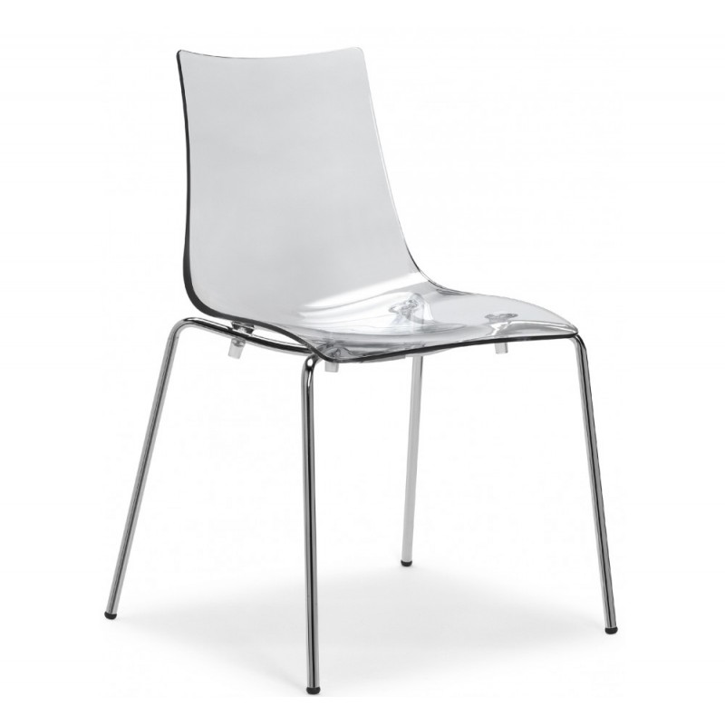 Zebra antishock art.2273 μεταλλική καρέκλα CR - Chromed steel 54x52x81(46)cm   -ΔΙΑΦΑΝΟ ΧΡΩΜΑ  