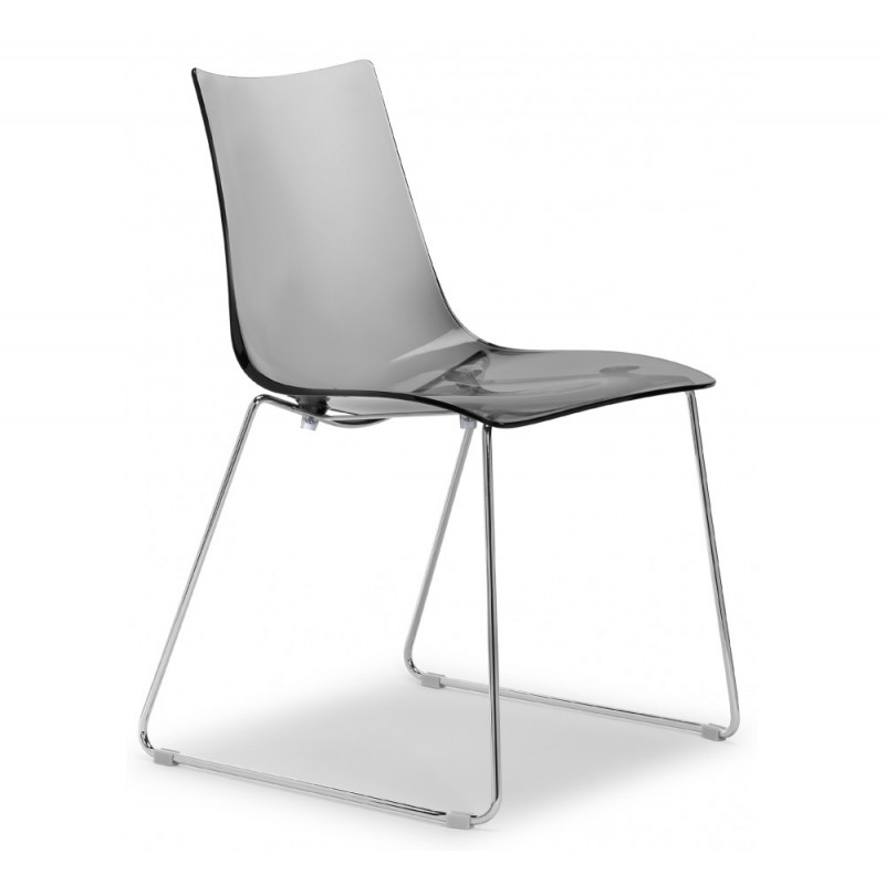 Zebra antishock art.2274 μεταλλική καρέκλα 183 - Transparent smoked 51x53x80(45)cm φιμε χρωμα 