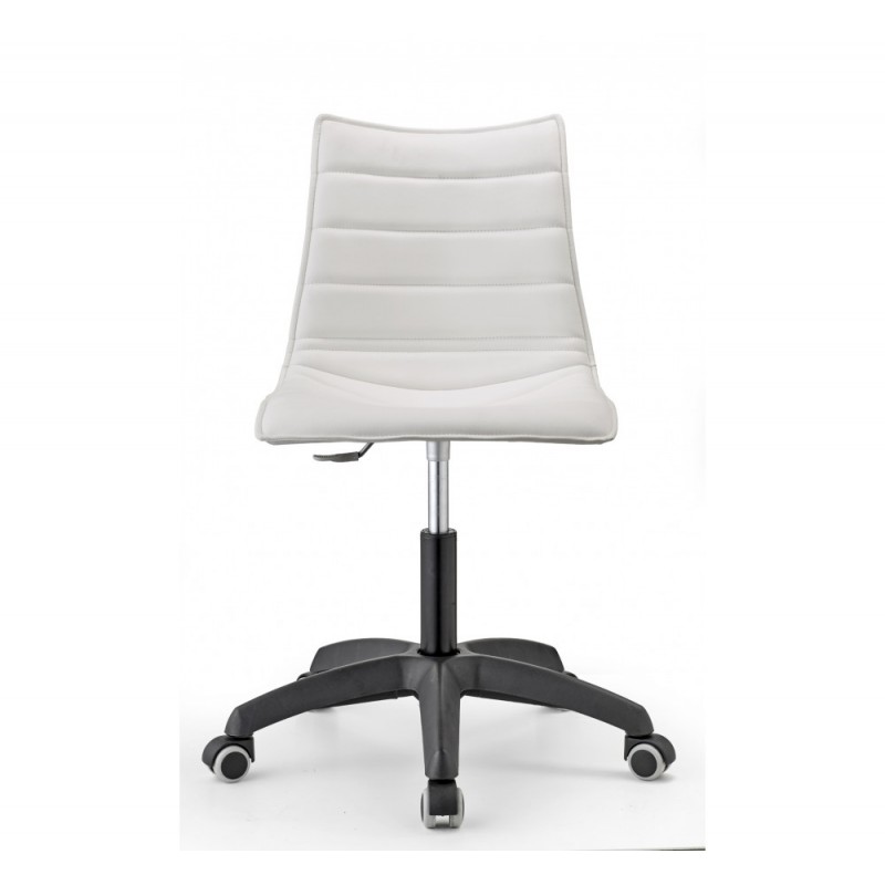 Zeus pop art.2656 μεταλλική καρέκλα EP 74 - EP 75 58x58x82-95(46-59)cm - λευκό ύφασμα 