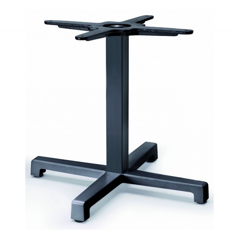 Cross art.5191 μεταλλική βάση τραπεζιού VA - Zinc and matt anthracite grey coated steel, embossed finish 55x55x50cm