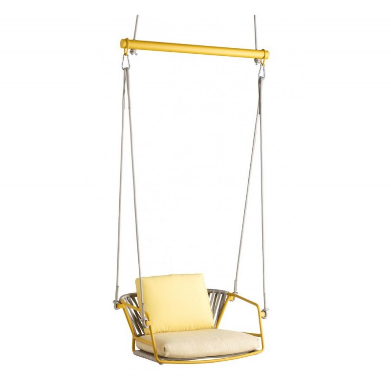 Lisa μεταλλική κούνια με μαξιλάρια N30 Orange 73x65x175cm