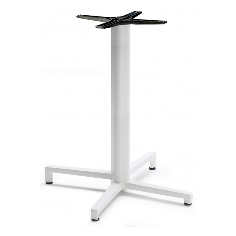 Domino art.5140 βάση αλουμινίου fixed AV 10 - Matt white coated aluminium, embossed finish 54x49x73cm