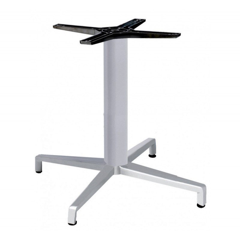 Maxi domino art.5111 βάση τραπεζιού αλουμινίου AV 84 - Silver coated aluminium, polished finish 72x72x50cm