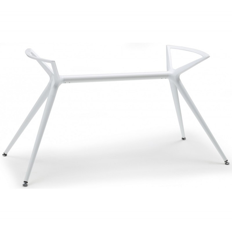 Metropolis art.7011 μεταλλική βάση τραπεζιού 120x74cm VB - Matt white coated steel smooth finish 120x74x74(62)cm