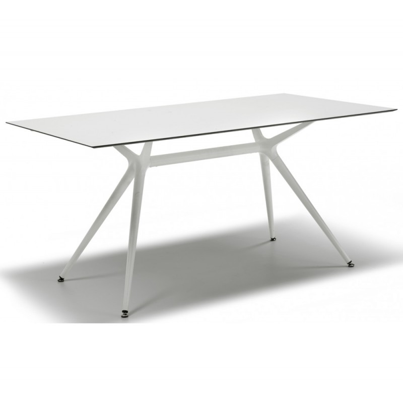Metropolis l art.7014 μεταλλική βάση τραπεζιού 120x74cm VB - Matt white coated steel smooth finish 120x74x74(62)cm - ΛΕΥΚΟ ΧΡΩΜΑ 