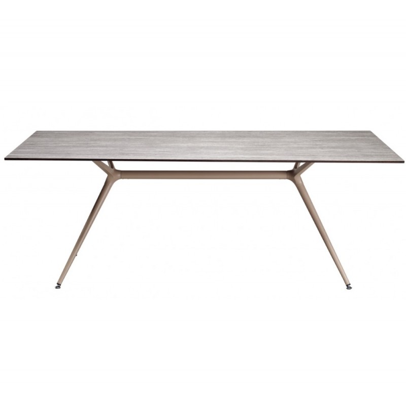 Metropolis xl art.7013 μεταλλική βάση VT - Matt dove grey coated steel, embossed finish 140x62x74cm