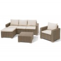 Almeria set με καναπέ ΓΩΝΙΑ Τραπεζάκι: 68x68x35cm