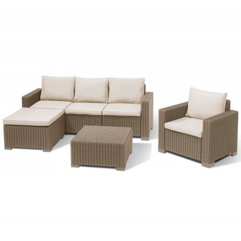 Almeria set με καναπέ ΓΩΝΙΑ Τραπεζάκι: 68x68x35cm