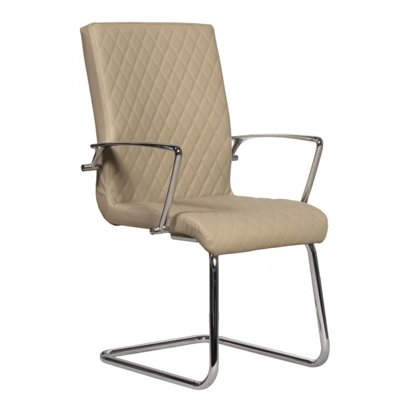 Beta Visitor πολυθρόνα γραφείου επισκέπτη Με δερματίνη ΜΠΕΖ 