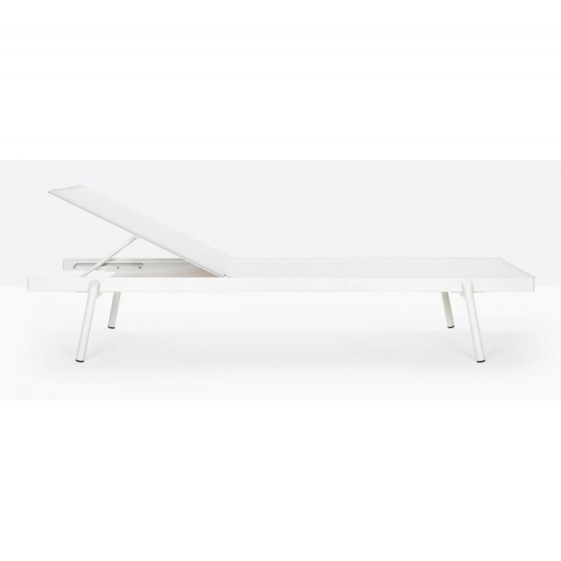 Rail ξαπλώστρα BI100E - White, textured-matt finish 180x72,5x30,5÷78,8cm