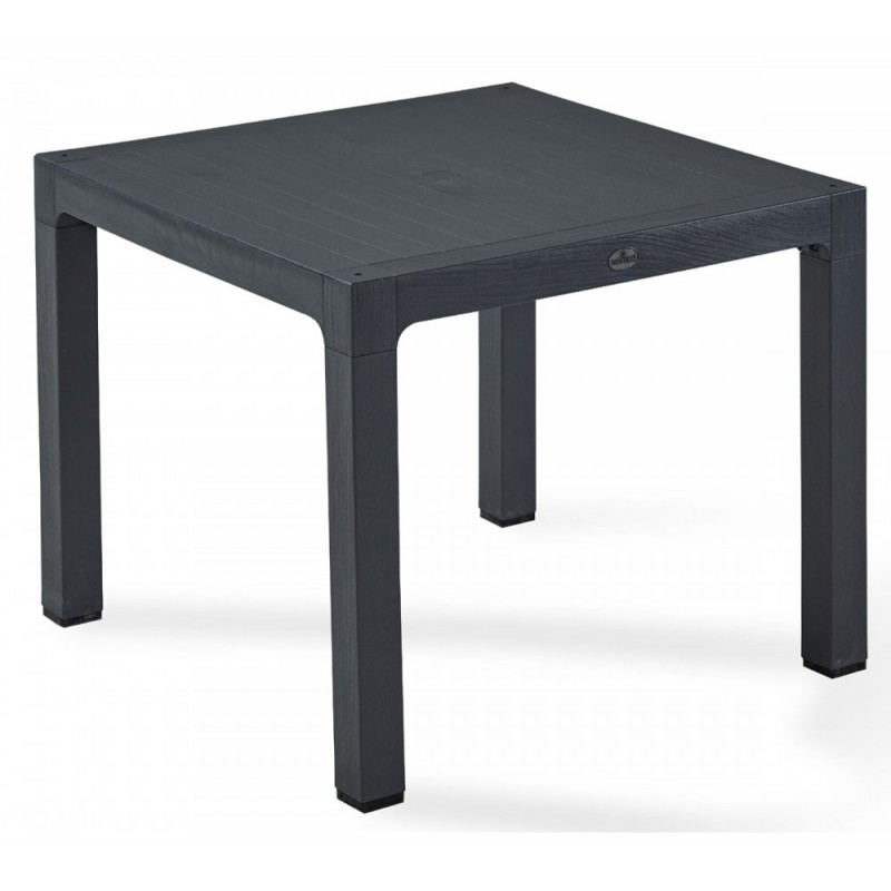 Wood 90 τραπέζι Ανθρακί - 90Χ90Χ75CM 