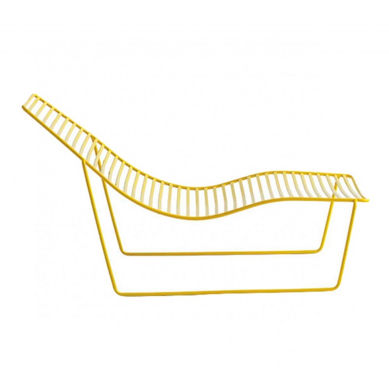 Link σεζλόνγκ κίτρινο μεταλλο 153x71x82(40)cm