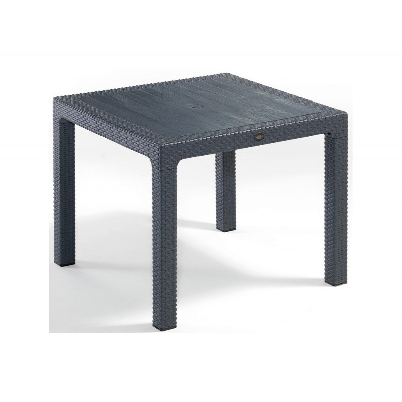 Defence 90 τραπέζι χωρίς τζάμι Ανθρακί 90x90cm