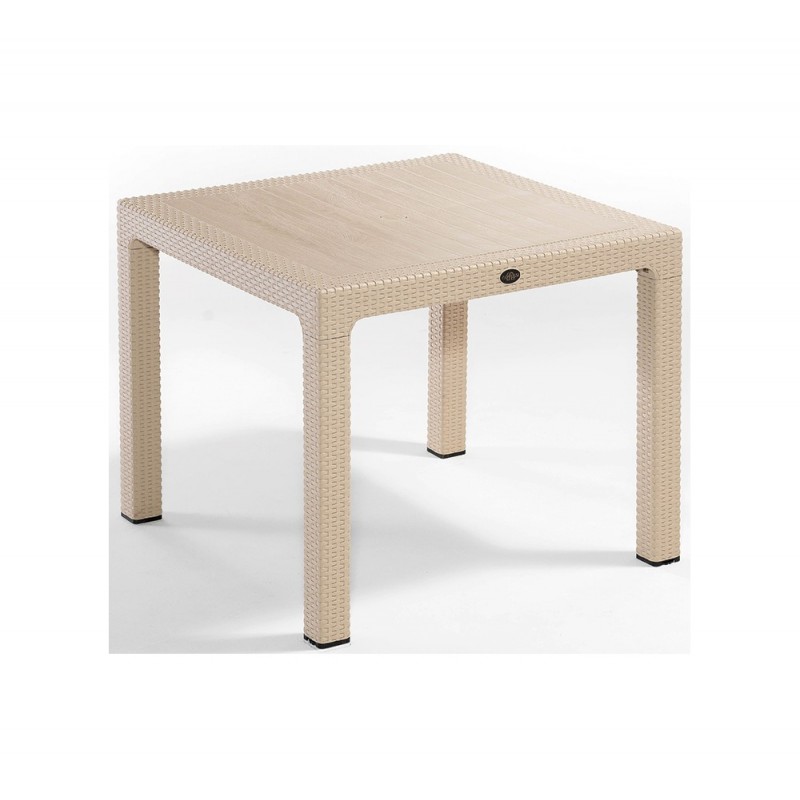 Defence 90 τραπέζι χωρίς τζάμι Καπουτσίνο 90x90cm