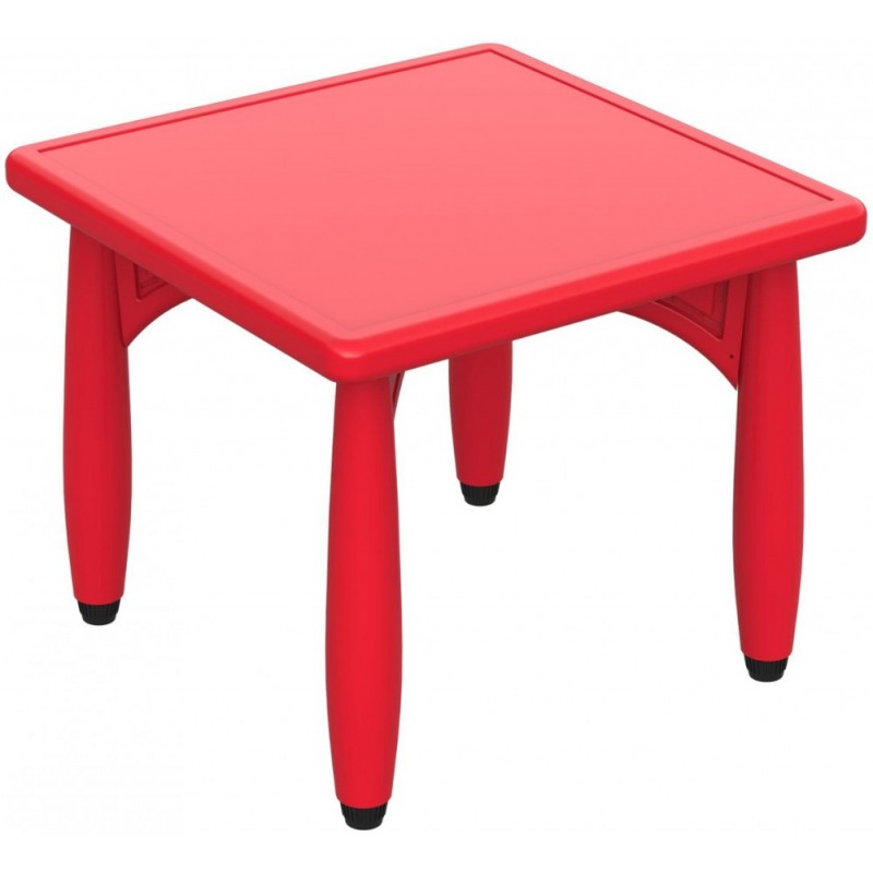 SQ-Plastic Legs παιδικό τραπεζάκι Κόκκινο 62x62xH52cm