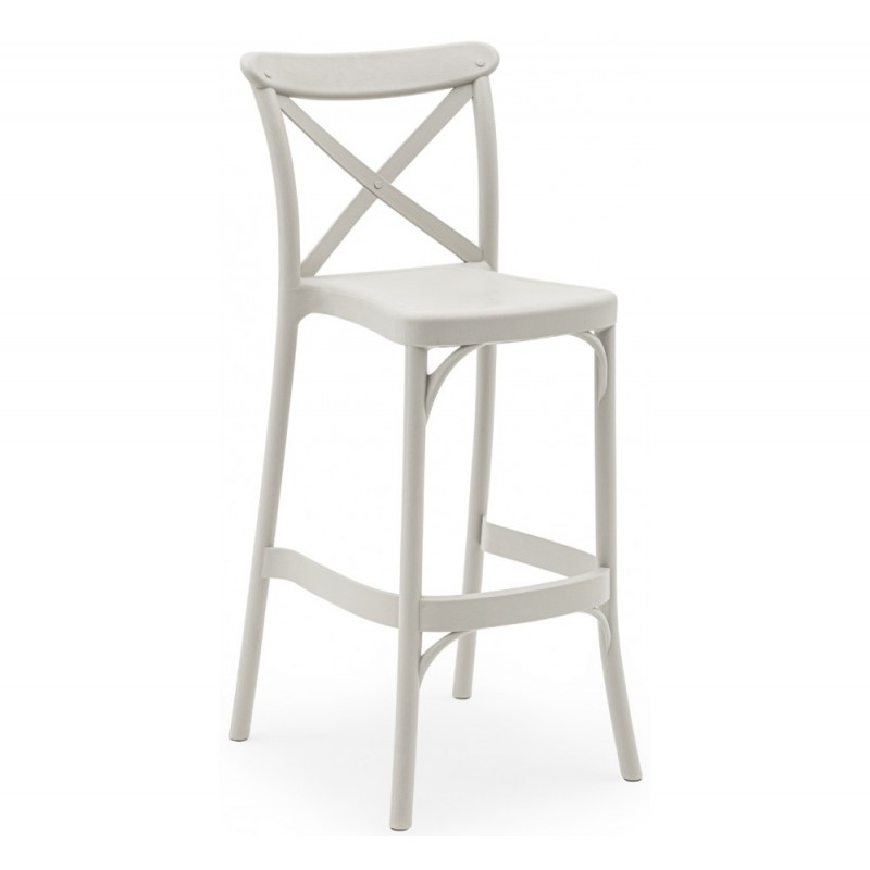 Capri 75 σκαμπό bar λευκό Ύψος καθίσματος 75cm 49x54x108,6(75)cm