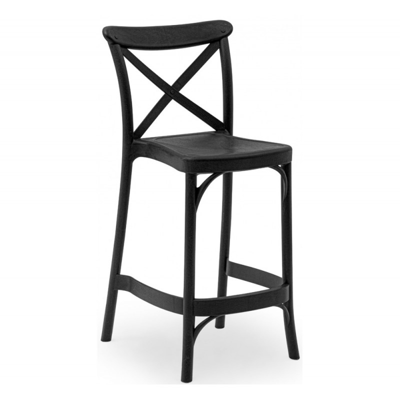 Capri 65 σκαμπό bar ανθρακι  Ύψος καθίσματος 65cm 49x54x98,6(65)cm