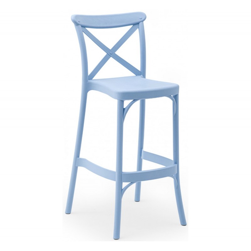 Capri 75 σκαμπό bar γαλαζιο  Ύψος καθίσματος 75cm 49x54x108,6(75)cm