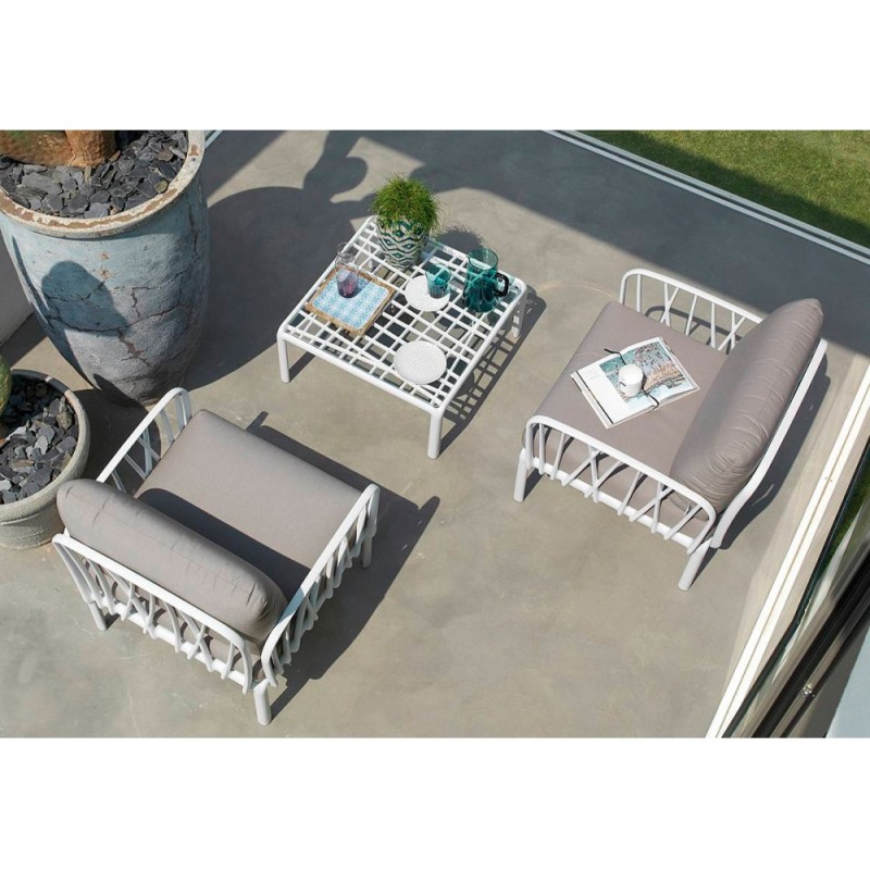 Komodo terrace set πολυπροπυλενίου 00 - Λευκό 79x78x88(47,5)cm