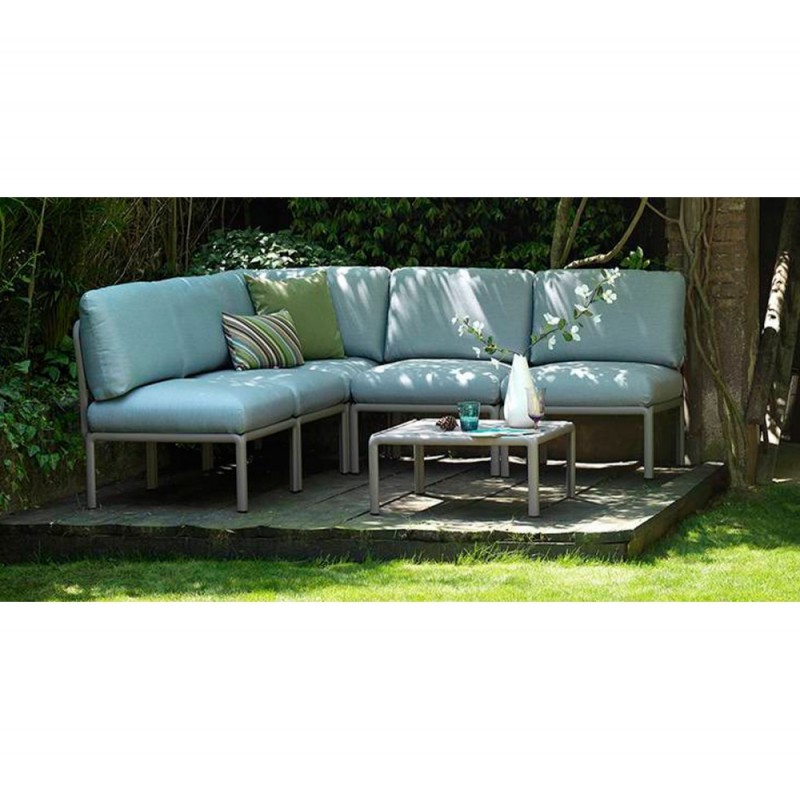 Komodo corner set πολυπροπυλενίου 00 - Λευκό 222x222x80(47,5)cm