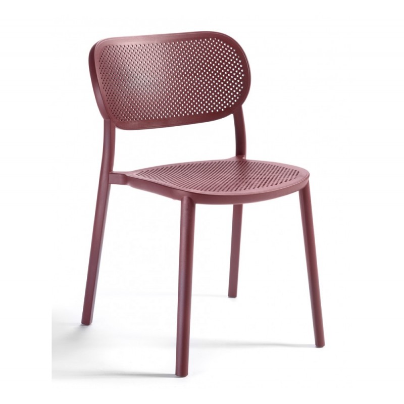 Nuta καρέκλα 22-Bordeaux 52x55x79(45)cm  μπορντω χρωμα 
