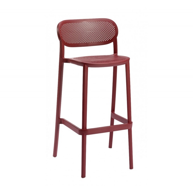 Nuta 78 σκαμπό bar μπορντώ πολυπροπυλενιο Ύψος 78cm 48,5x47x102cm