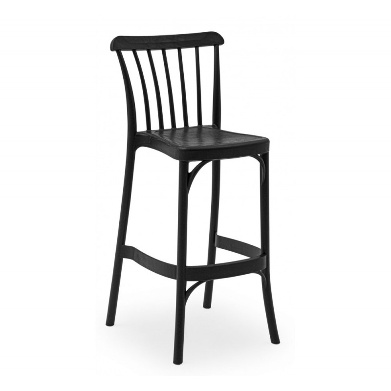 Gozo 75 σκαμπό bar Black 45x53x109(75)cm