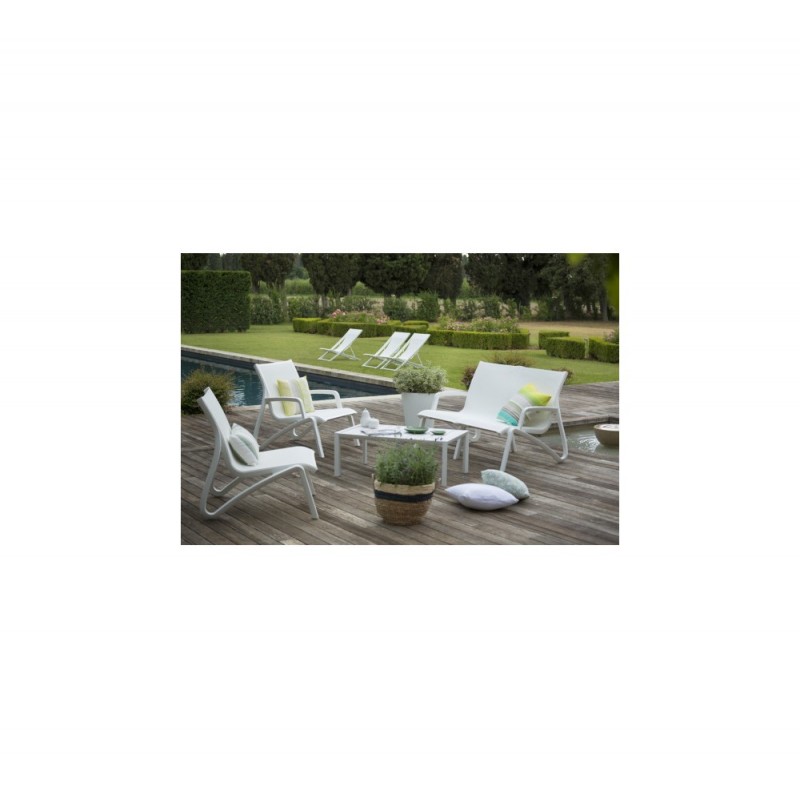 Sunset set πολυπροπυλενίου 4 τμχ με μπράτσα T28 - White 137x83x84