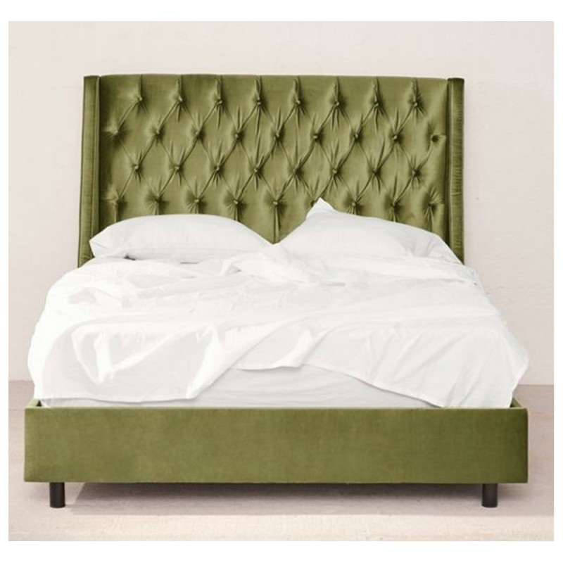 Emblem κρεβάτι ντυμένο Για στρώμα 150x200cm ΥΦΑΣΜΑ ΚΥΠΠΑΡΙΣΣΙ ΧΡΩΜΑ 