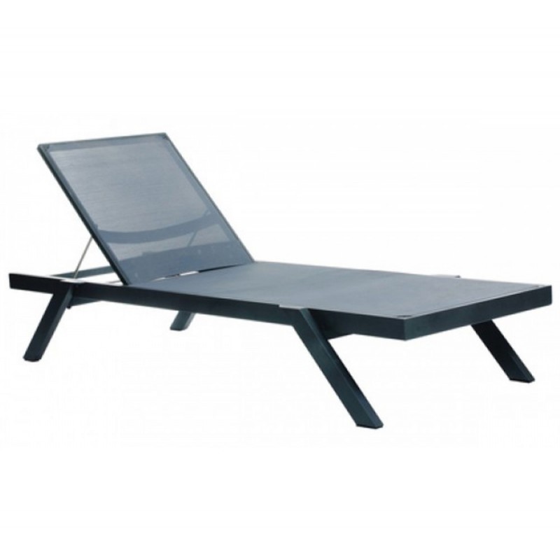 Borneo ξαπλώστρα αλουμινίου Aνθρακί 198x66x35cm