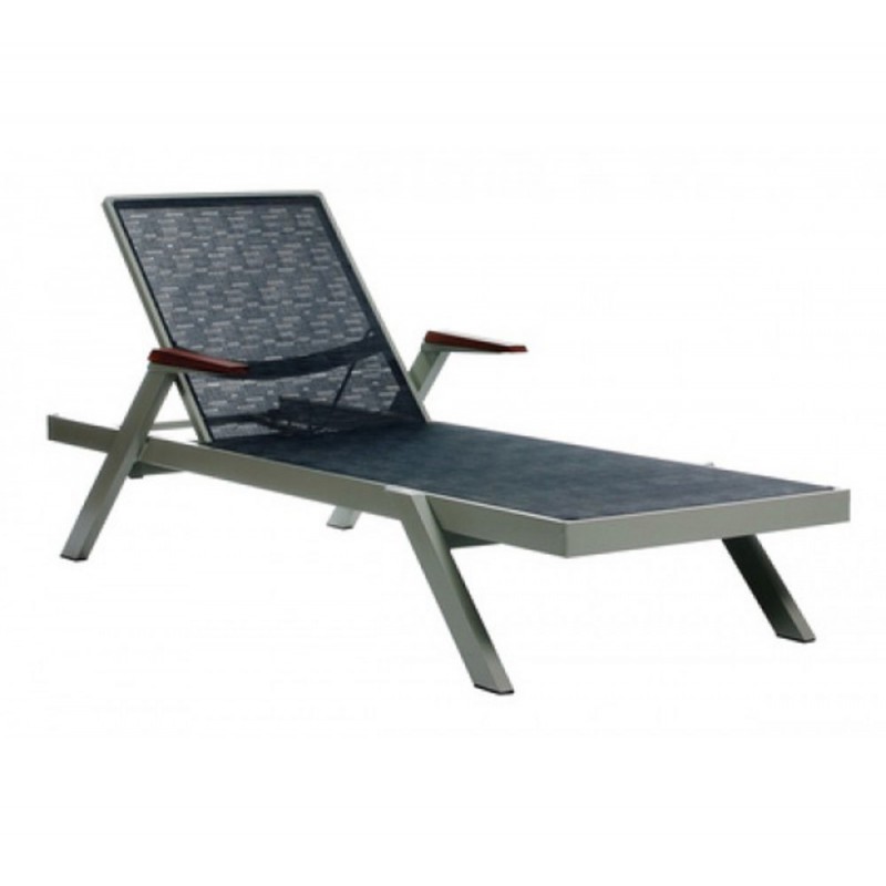 Borneo-B ξαπλώστρα αλουμινίου Γκρι 198x66x35cm