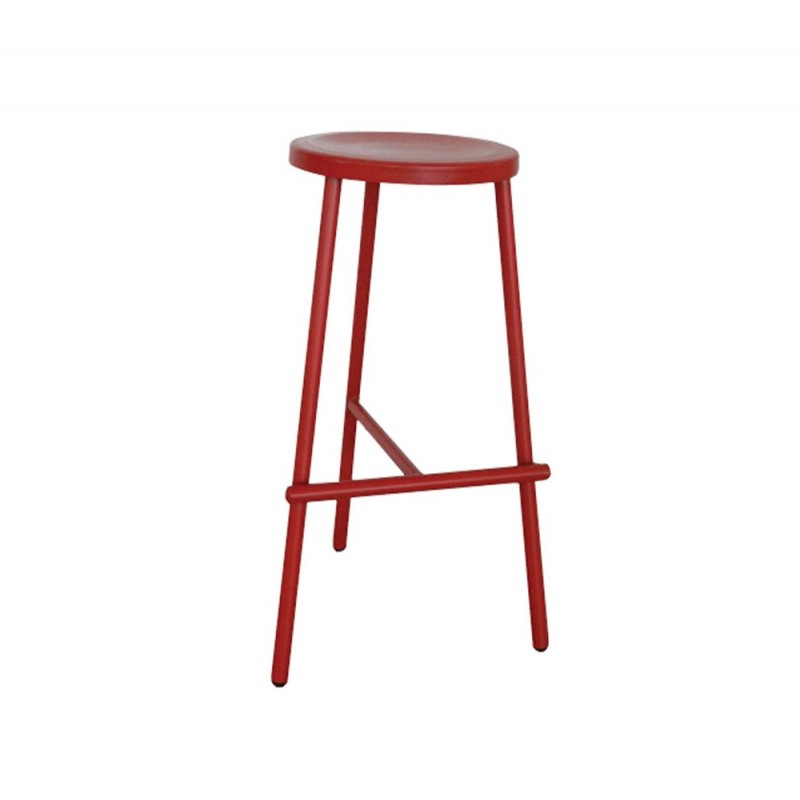 Alice μεταλλικό σκαμπό bar Κόκκινο 47x50x75cm