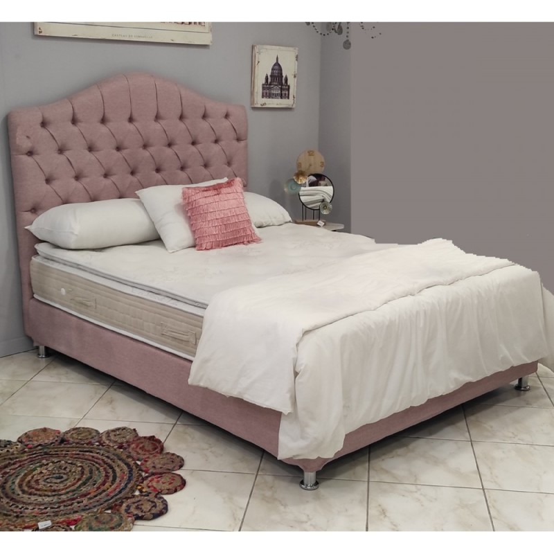 Kingdom ντυμένο κρεβάτι Για στρώμα 150x200cm - με επιλογή χρώματος 