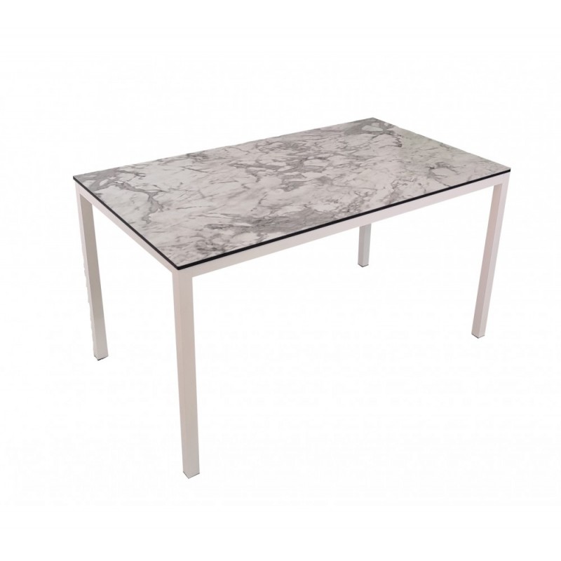 Nuovo white τραπέζι αλουμινίου 139x89x75cm