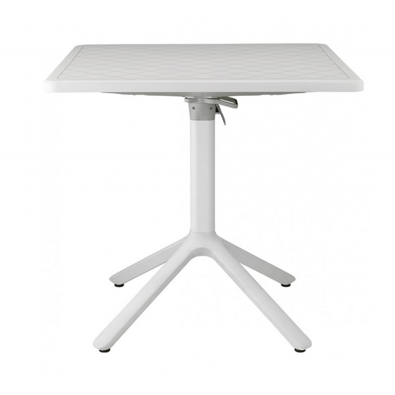 Eco πτυσσόμενο τραπέζι art.2460  χρωμα  λευκό διαστασεις 80x80x75cm