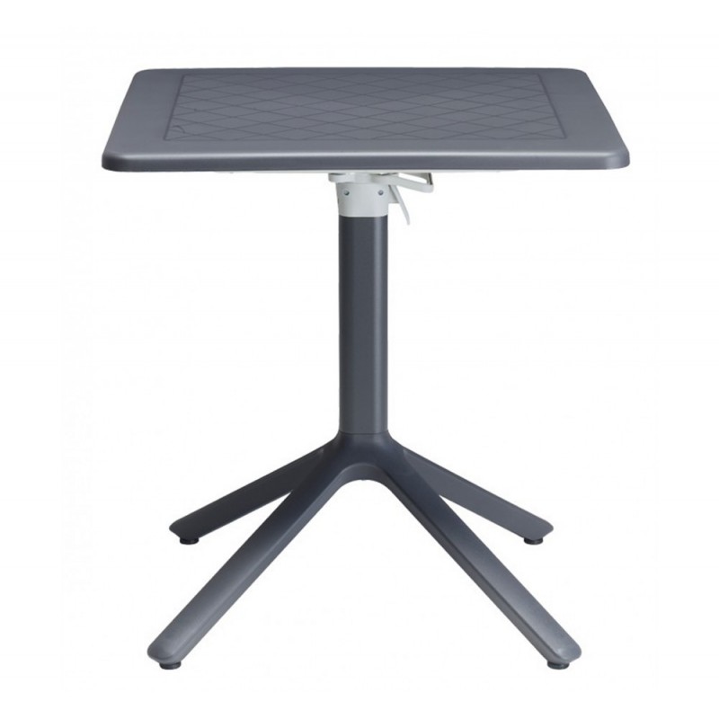 Eco πτυσσόμενο τραπέζι ανθρακί art.2460 διαστασεις 70x70x75cm