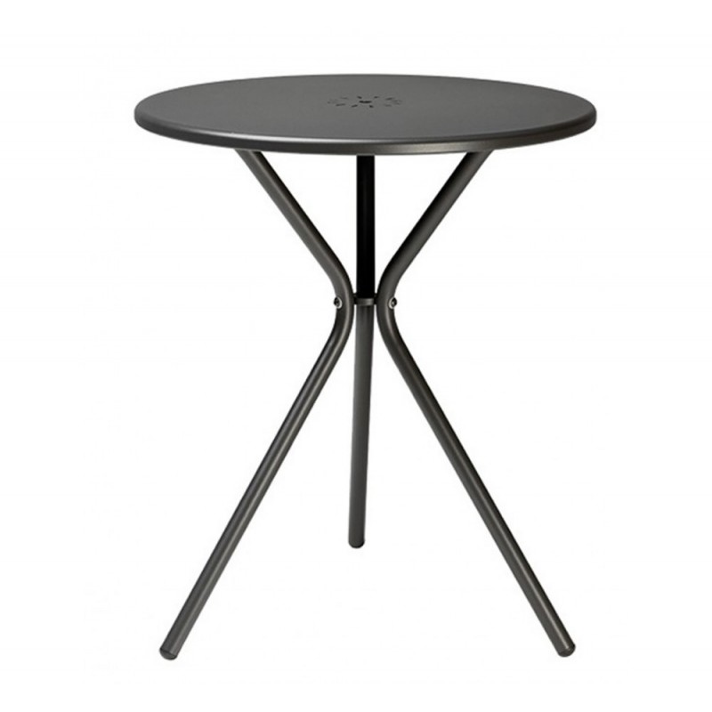 Leo τραπέζι art.2719 VA - Zinc and matt anthracite grey coated steel, embossed finish Ø60x72cm  ΕΛΑΧΙΣΤΗ ΠΑΡΑΓΓΕΛΙΑ 2 ΤΜΧ 