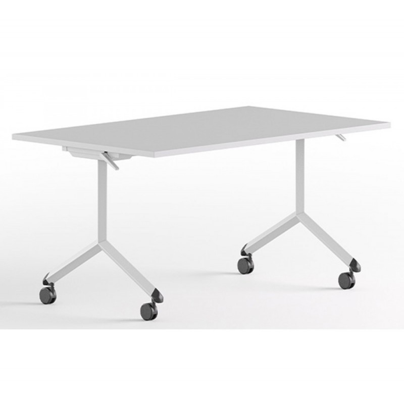 Flipaway γραφείο με  ροδάκια  80x120x75cm λευκό χρώμα  Κωδικός : 23047-83644