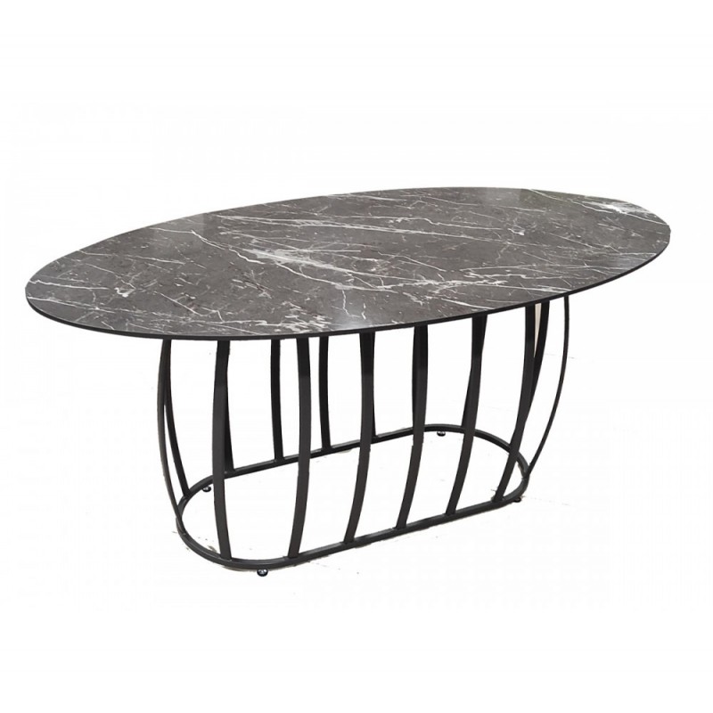 Granite τραπέζι αλουμινίου Aνθρακί Βάση:110x45,5x76cm