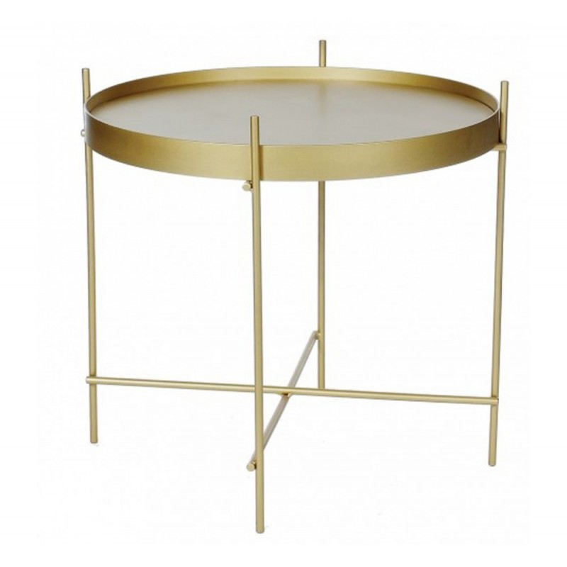 Amber μεταλλικό τραπεζάκι Χρυσό Ø60*45cm