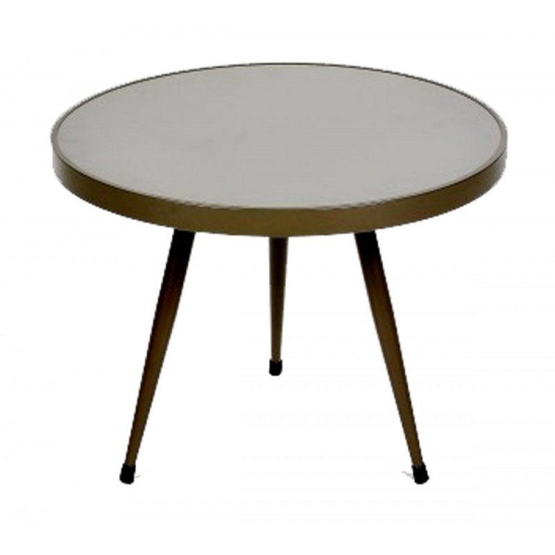 Latte τραπεζάκι αλουμινίου Χρυσό Ø45x45cm