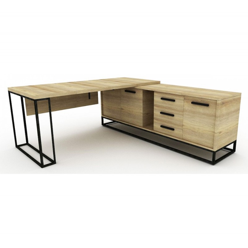 Irene γραφείο με πλευρικό Γραφείο 200x90x75cm με πλευρικό 200x50x70cm 180x90x75cm με πλευρικό 200x50x70cm