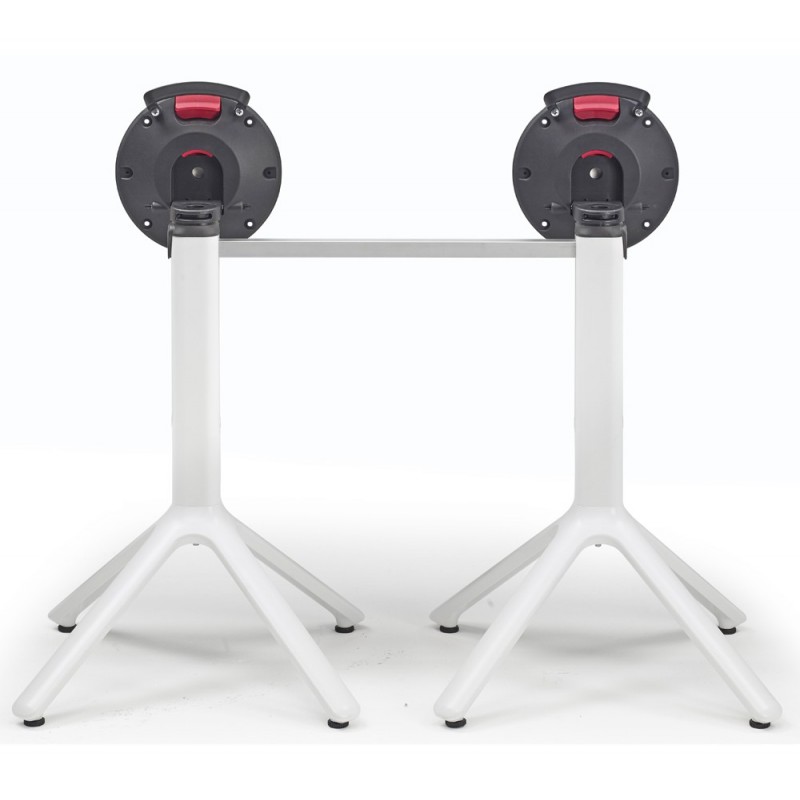 Nemo art.5072 πτυσσόμενη βάση τραπεζιού αλουμινίου AV 15 - Matt dove grey coated aluminium, embossed finish 111x51x73cm