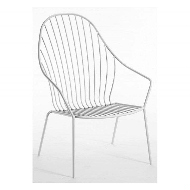 Amitha lounge πολυθρόνα 00-White 71x56,5x100(62/40)cm