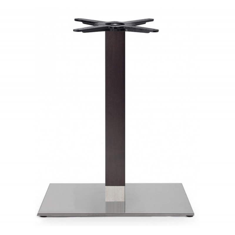 Natural Tiffany art.5050 ξύλινη βάση τραπεζιού IS - Satin stainless steel 60x40x73cm