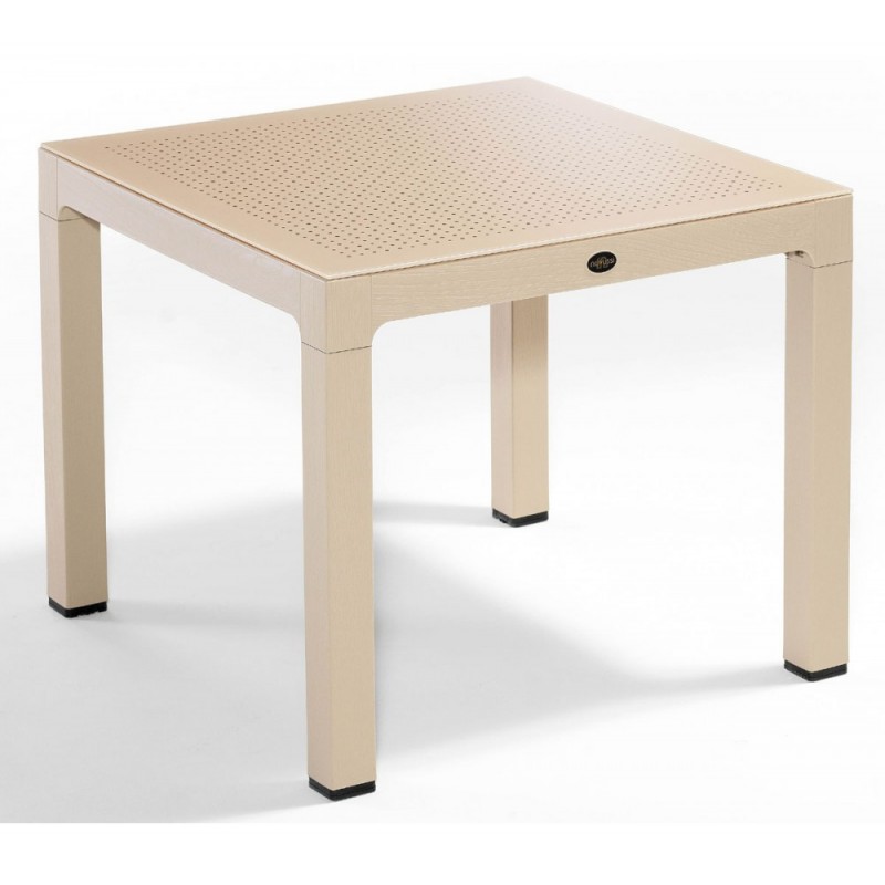 Seginus τραπέζι Cappuccino - Ivory  90x90x75cm.